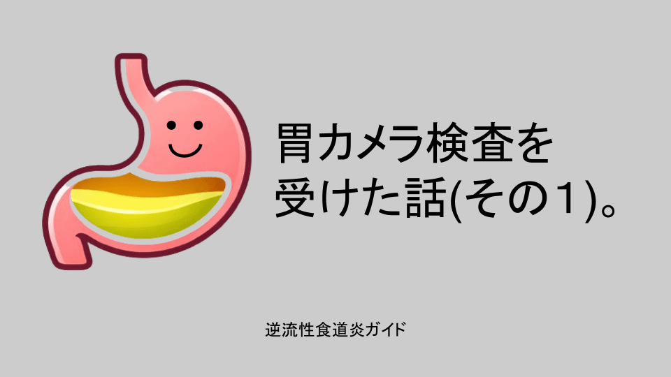 胃カメラ検査を受けた話（その１）。